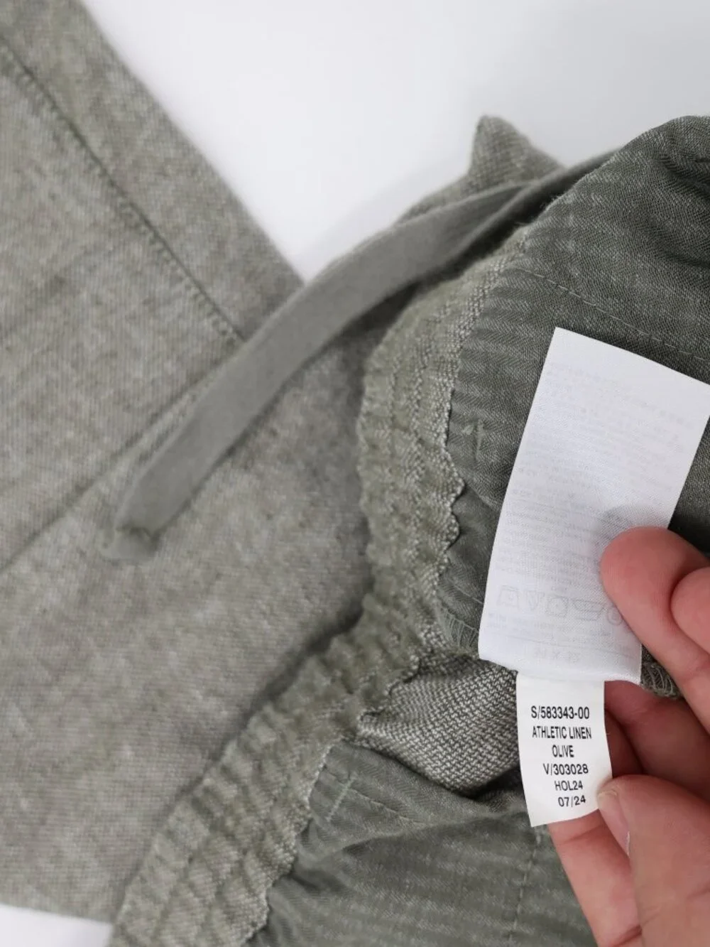 NWT Banana Republic Pants 34x28 Athletic fit Tapered Linen Cotton Herringbone